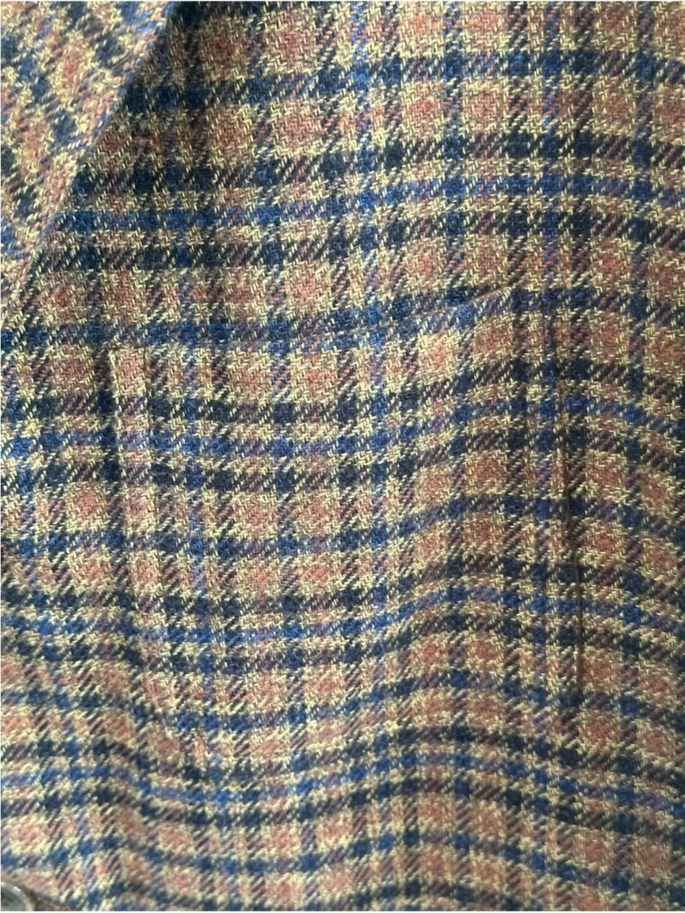 J.Press Brown Check Cotton Tweed 3 Button Sport Coat Blazer Size 40 NWT